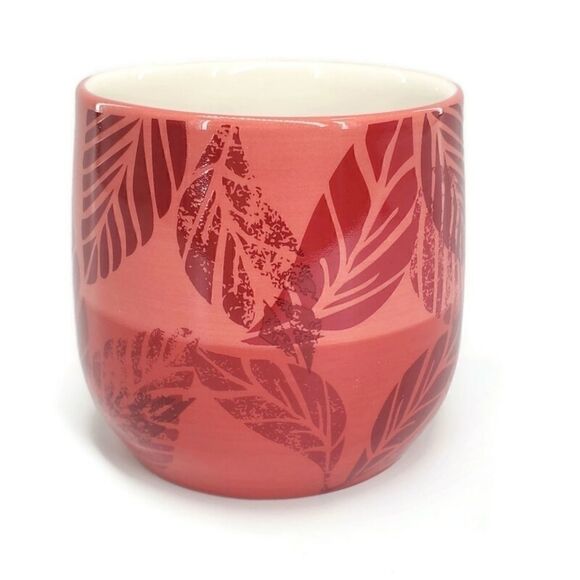 Starbucks 2011 Seasoning Scents White & Cranberry Hand Painted Leaf Print Mug - Picture 3 of 9